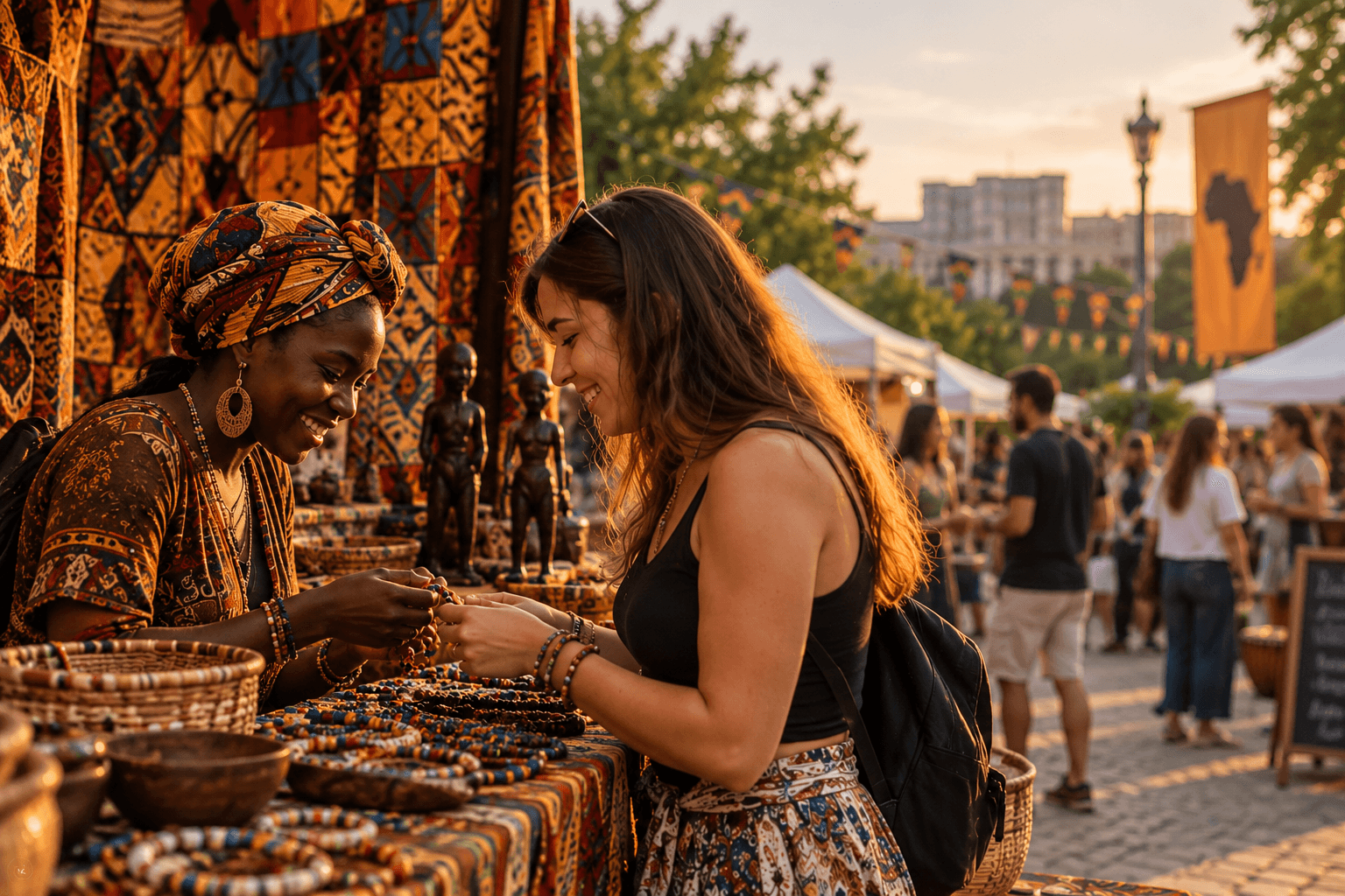 People connecting at Africa Fest
